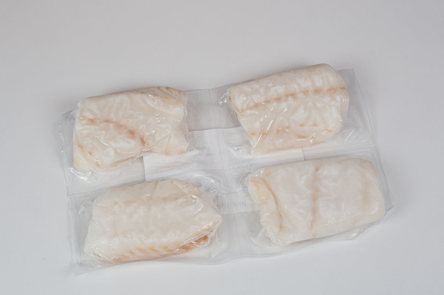 Portions de cabillaud congelées