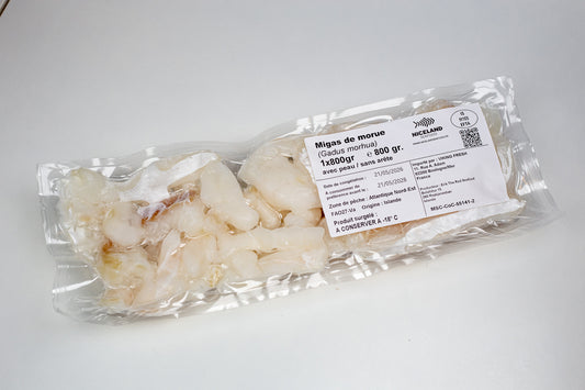 Shredded lightly salted cod (Bacalhau) frozen