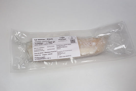 Whole slightly salted cod fillet (Bacalhau) frozen