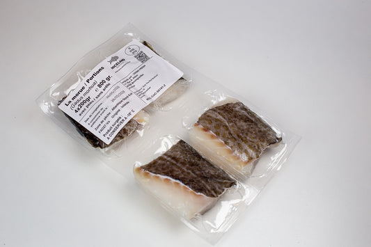 Lightly salted cod fillets (Bacalhau) frozen