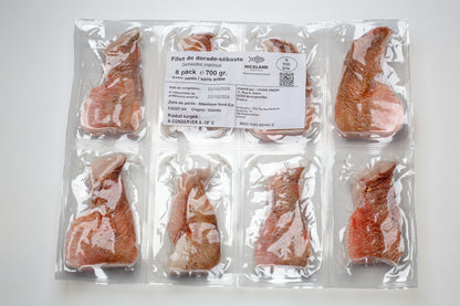 Filets de Dorade-Sébaste Sauvage d'Islande MSC – Avec Peau (8 pack / 700 g)