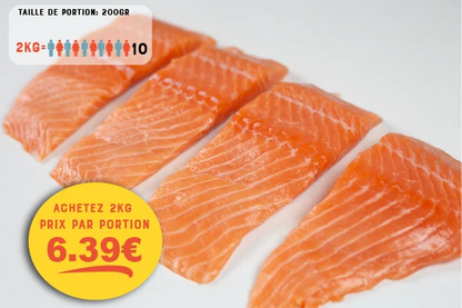 Saumon (Salmo salar) Portion sans peau